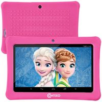 [Upgraded] Contixo K1 HD 7" 6.0 Android Tablet for Kids, Bluetooth WiFi Dual Camera Parental Controls for Children with Durable Protection Case, Pre-Installed Learning Games & Education Apps-Pink