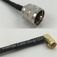 10 feet RG58 PL259 UHF Male to SMA MALE ANGLE Pigtail Jumper RF coaxial cable 50ohm High Quality Quick USA Shipping