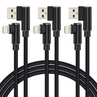 Egchi Phone Charger Cable 3 Pack 3FT Fast Charging Cord USB Wire Sync Data Transfer Compatible iPhone X XS XR 8 8 Plus 7 7 Plus 6 6 Plus 6s 6s Plus SE 5 5s 5c iPad iPod (Black)