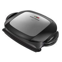 George Foreman 5-Serving Removable Plate Grill and Panini Press, Platinum, GRP472P(Premium Ceramic Coating)