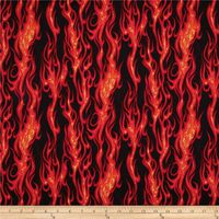 Robert Kaufman Movin On Flame Stripe Black Fabric By The Yard