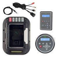 Magnadyne Aquavibe MD150 AM/FM LED USB Bluetooth iPod Marine Stereo Device Locker, WRC150 Wired Remote, CCR150 Wireless Remote, Enrock Antenna - 40", Enrock Universal USB 3.5MM Aux Interface Mount