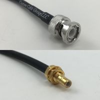 3 feet RG188 BNC MALE to SMB MALE BULKHEAD Pigtail Jumper RF coaxial cable 50ohm High Quality Quick USA Shipping