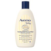 Aveeno Baby Soothing Relief Creamy Wash with Natural Colloidal Oatmeal for Dry & Sensitive Skin, Hypoallergenic & Tear-Free Formula, 8 fl. oz