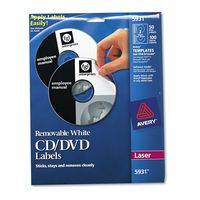 Avery 5931 Laser Labels Shuttered Jewel Case Inserts with Software for CD/DVD