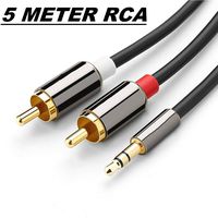 3.5mm to RCA Splitter Cable, Cord 3.5mm Aux to 2 RCA Male Audio & Auxiliary Cable, Double-Shielded, Pro Series) Supports (Hi-Fi, Stereo, Phone) (10 feet)