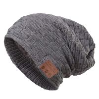 Bluetooth Beanie Music Hat Winter Knit Hat Cap Wireless Headphone Musical Speaker Beanie Hat as Christmas Birthday Gifts for Men Women Teen Girls Boys, Built-in Mic (sg-Black) (SG Grey)
