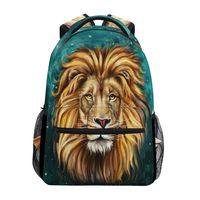 Cat Lion Shadow School School Backpack Waterproof Shoulder Bookbag, Animal Laptop Laptop Bag Casual Day Pack Outdoor Travel Sports Bags for Women Men Kids