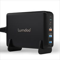 Lumdoo USB Type C 4-Port 75W USB Charger USB C with Power Delivery for Apple MacBook, Chromebook, Nintendo Switch, Google, HP, Dell, LG, iPhone X/8/8+, Nexus 5X/6P and USB Port for iPhone, iPad & more