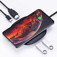 AUKEY USB C Hub Adapter with Wireless Charger 5-in-1 Type-C Hub with 2 USB 3.0 Ports, 4K HDMI and 100W Power Delivery Compatible with MacBook Pro 2019/2018/2017, Google Chromebook/Pixelbook and More