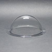 DURADOM Acrylic Dome With Flange Clear Plastic Hemisphere - Multi Use Bubble Pet Dog Fence Window Sphere CCTV Dome Acrylic Camera Perspex Display Transparent Cover Floating Fish Dome (2.8 inch / 70mm)