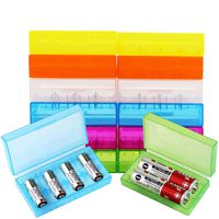 BigTrend -12 PCS Clear Colorful Battery Storage Case Holder Organizer for 18650, Battery Storage Case for 18650 or CR123A Battery