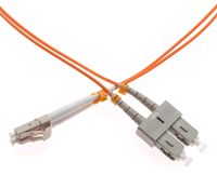 3 Meter Multimode Duplex Fiber Optic Cable (62.5/125) - SC to LC