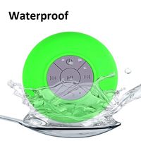 Waterproof Bluetooth Shower Speaker, BoNBoN Water Resistant Handsfree Portable Wireless Shower Speaker ,Build-in Microphone, Solid Suction Cup, 6 hrs Play Time,Green