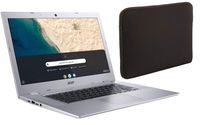 Acer Chromebook 15.6 inch HD Premium Laptop PC w/ Black-Sleeve | AMD A4-9120C Processor | AMD Radeon R4 Graphics | 4GB Memory | 32GeMMC | Chrome OS