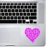 StickAny Palm Series Heart of Hearts Sticker for MacBook Pro, Chromebook, and Laptops (Hot_Pink)
