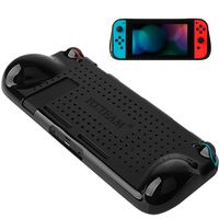 Protective Case for Nintendo Switch 2018,Grip Cover Case with Shock-Absorption and Anti-Scratch Design Soft & Comfortable TPU Case for Nintendo Switch Console (Black)