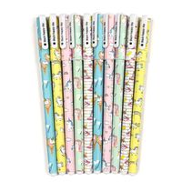 Wrapables Unicorn Flamingo Gel Ink Pens with 0.5mm Fine Point (Set of 10), Unicorn Black (A71332c)