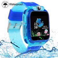 Kids Smartwatches, SZBXD Waterproof LBS/GPS Tracker Phone SOS Touchscreen Smartwatch Games Clock Smart Watch Christmas Birthday Gifts for School Boy Girls (Blue)