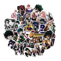Bowinr My Hero Academia Car Stickers, Anime Vinyl Waterproof Bumper Sticker for Phone, MacBook, Laptop, Car, Lugguage, Window, Wall and More (73 Pieces)