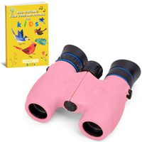 Binoculars for Kids Bird Watching - High-Resolution 8x21 Real Optics for Camping, Wildlife and Bird Watching | Boys and Girls 3+ Years | with Paperback Children's Bird Watching Field Journal | Pink