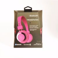 Tzumi Bluetooth Stereo Foldable Rechargeable Wireless Headphones with Powerful Bass - Built in High Definition Microphone and Remote Music Control Pink