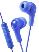 JVC Gumy Gamer, in Ear Earbud Headphones with Mic, Remote, and Mute Switch for Gaming and Chatting, Powerful Sound, Comfortable and Secure Fit, Silicone Ear Pieces S/M/L - HAFX7GA (Blue)