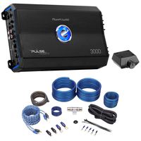 Planet Audio PL3000.1D 3000 Watt Mono Car Audio Amplifier Class-D+Remote+Amp Kit