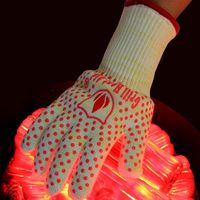 Revolutionary 932F Extreme Heat Resistant EN407 Certified Gloves - Thick but Light-Weight & Flexible. Hot Pink, Women Small Size