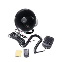 YHAAVALE 3 Tone Sound Car Siren Speaker,DV12V,50W Car Horn Vehicle Horn with Mic Loudspeaker Emergency Electronic PA System Police Siren