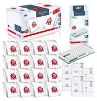 Miele Performance Pack 16 Type FJM AirClean 3D Efficiency Genuine FilterBags + Genuine AH50 HEPA Filter + 4 Genuine Pre-Motor Protection Filters