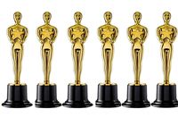 Gold Award Trophies, 6" Trophy Statues - Oscar Statues - Oscar Trophy Award for Party Celebrations, Ceremony, Appreciation Gift, Sport Awards, Olympic Academy Awards, Oscar Party Supplies, (Set of 6)