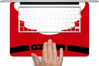 Santa Beard and Belt Christmas Full Keyboard Vinyl Decal Skin by Moonlight Printing for 17 inch MacBook