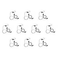 10 Pack BOMMEOW BCT15-H4 1-Wire Acoustic Clear Tube Earpiece for 2 Pin Screw Hytera TC-446S BD502 BD552 RCA Relm