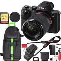 Sony a7 II Full-Frame Alpha Mirrorless Digital Camera a7II ILCE-7M2/K with FE 28-70mm F3.5-5.6 OSS Lens and SanDisk 128GB SDXC Memory Card 2X Extra Battery Deluxe Backpack Bundle