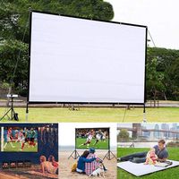 Zixed Portable Folding Movie Screen Household Light Resistant Projection Screen