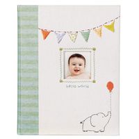C.R. Gibson Elephant 'Hello World' First Five Years Memory Baby Book, 64pgs, 10'' W x 11.75'' H