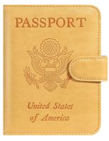 Passport Holder Cover Wallet RFID Blocking Leather Card Case Travel Accessories for Women Men (Buff)