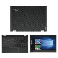 Black Carbon Fiber skin decal wrap skin Case for Lenovo Yoga 710 11 11.6" Touch Screen Laptop