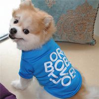Hemlock Small Dog T-Shirt Pets, Teddy Clothes Puppy Cat Clothes Doggy Clothes Tee Shirts (L, Blue-2)