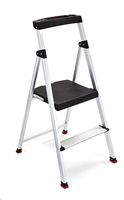 Rubbermaid RMA-2 2 Lightweight Aluminum Step Stool with Project Top, 225-pound Capacity, Silver