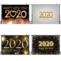 Alisena 1Pack 49.2x31.5inch 2020 Happy New Year Backdrop Photography Background Party New Year Eve Christmas Eve Party Backdrop Winter Holiday Photo Props
