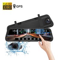 Iseebiz Mirror Dash Cam Backup Cam, 9.66'' Full Touch Screen Dual 1920x1080P Front and Rear with GPS, Parking Assist, ADAS, Night Vision, G-Sensor, Parking Monitor, Motion Detect, Easy Firmware Update