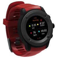 GPS Running Watch Heart Rate Monitor Sport Watch Compatible iOS Android with 3-4 Days Standby time Magnetic Charging Station (Red)