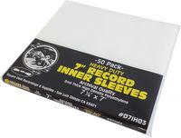 Square Deal Recordings & Supplies 7" Record Inner Sleeves - High Density Polyethylene - Heavy Duty 3 mil - #07IH03 - Set of 50