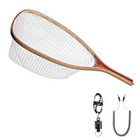 SF Fly Fishing Landing Soft Rubber Mesh Trout Catch and Release (Clear A Combo Small Holes)