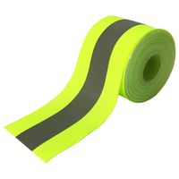 High Visibility Reflective Tape Strip 1.96in0.79in Fabric Florescent Reflective Safety Tape Sew-on Warning Safety 16.4ft Length No Wrinkle Packaged in Roll