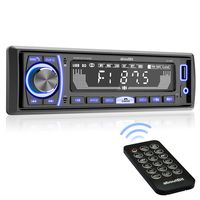 Mechless Multimedia Car Stereo - aboutBit Single Din LCD Car Radio,Bluetooth Audio Calling,Built-in Microphone,FLAC/MP3,RGB Light,Aux-in,AM FM Radio Receiver