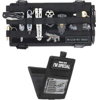 WYNEX Molle Visor Panel Organizer, Tactical Car Sun Visor Cover Molle Webbing Compatible Elastic Slots Vehicle Visor Storage Holder Pouch with 3 Elastic Strap Compatible F150 F550