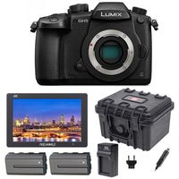 PANASONIC LUMIX GH5 Body 4K Mirrorless Camera with FEELWORLD T7 7 Inch IPS 4K HDMI Camera Field Monitor (Aluminum housing)